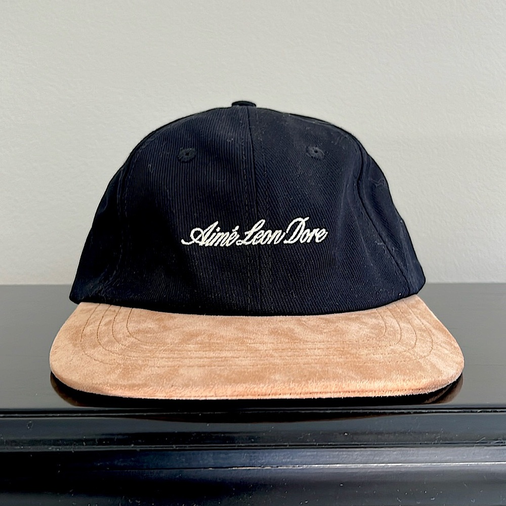 Aime Leon Dore Script Logo Suede Hat Calvary Wool Cap